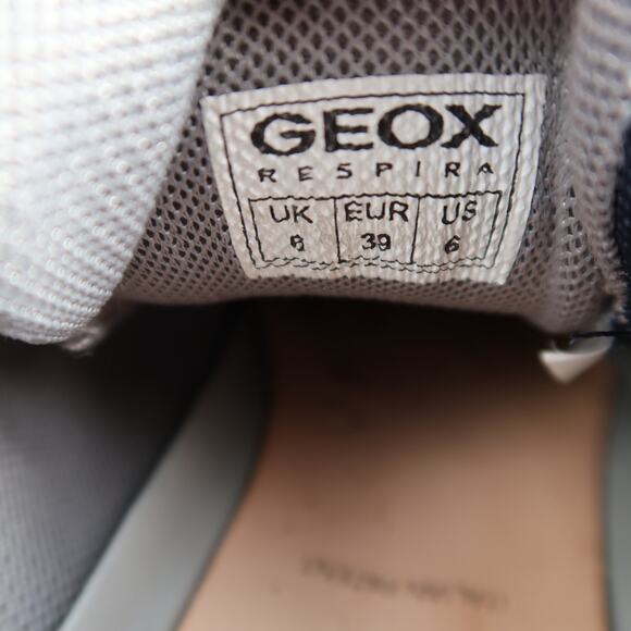 Geox Shoes Big Kids 6 Buller Sneakers Leather Double Strap Casual Athletic Blue - Picture 13 of 14